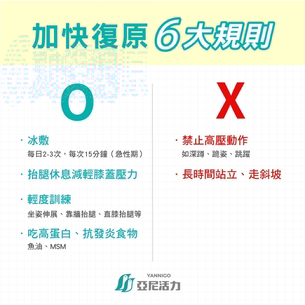 半月板受傷加快復原6大原則 半月板受傷加快復原6大原則