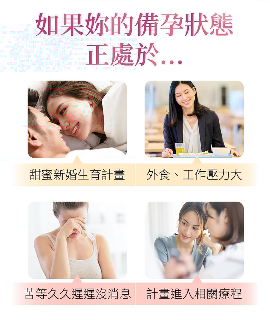 準備懷孕中，習慣外食、壓力大、計畫相關療程，需注意孕前營養