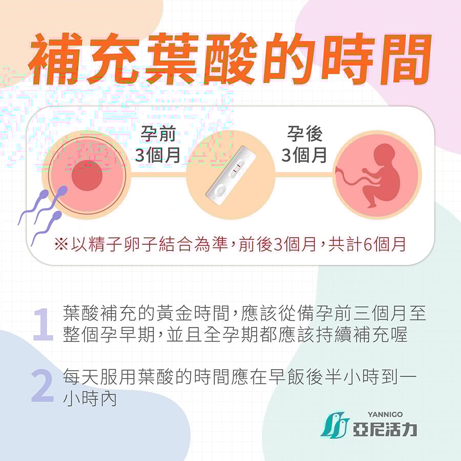 孕前孕中補充葉酸時間